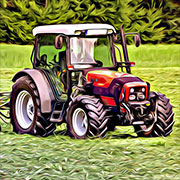Image icon depicting a tractor in a field