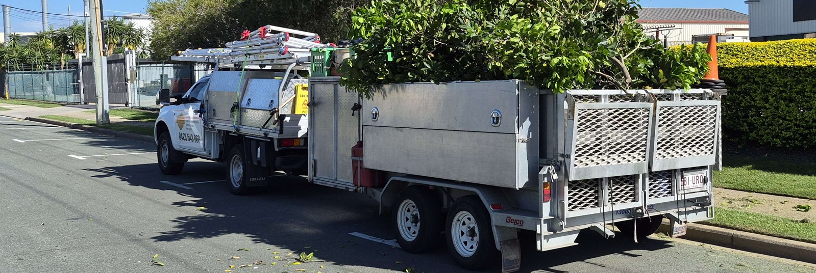 Mower trailer 2T ATM in action