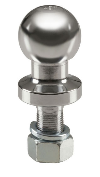 A standard 50mm tow ball with spring washer and nut